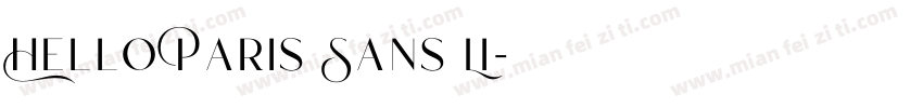 Hello Paris Sans Li字体转换